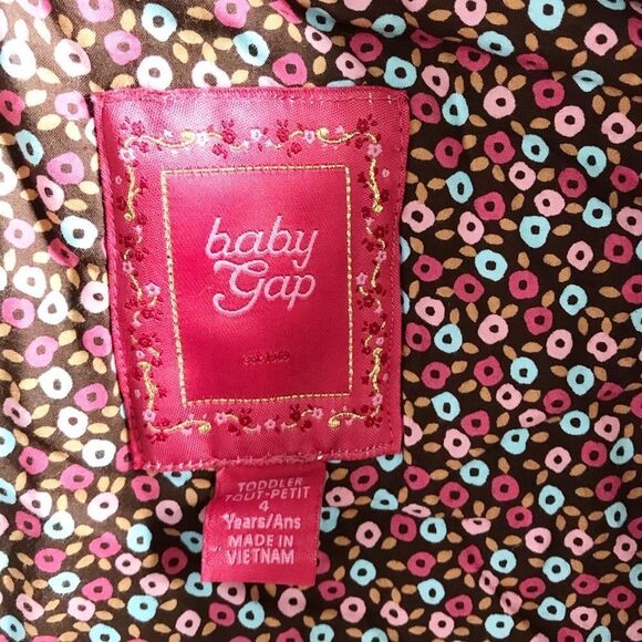 Babygap Braden corduroy faux fur trimmed jacket EUC 4T - Picture 6 of 7